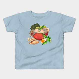 Drunk ramen cat Kids T-Shirt